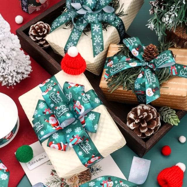 12H快速出貨 (氣球快易送)  聖誕節緞帶 包裝緞帶 禮物緞帶 絲帶 禮物盒裝飾 包裝用 聖誕緞帶 聖誕節 聖誕裝飾 聖誕節禮物