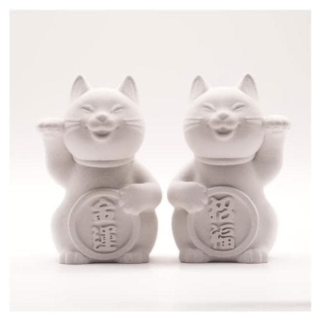 我很香 香噴噴15公分水泥擴香招財貓招福貓一對(開店送禮)