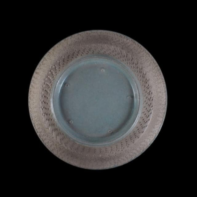 《博古珍藏》宋 汝窯青瓷盤 早期收藏 老件瓷器 博物館級文物