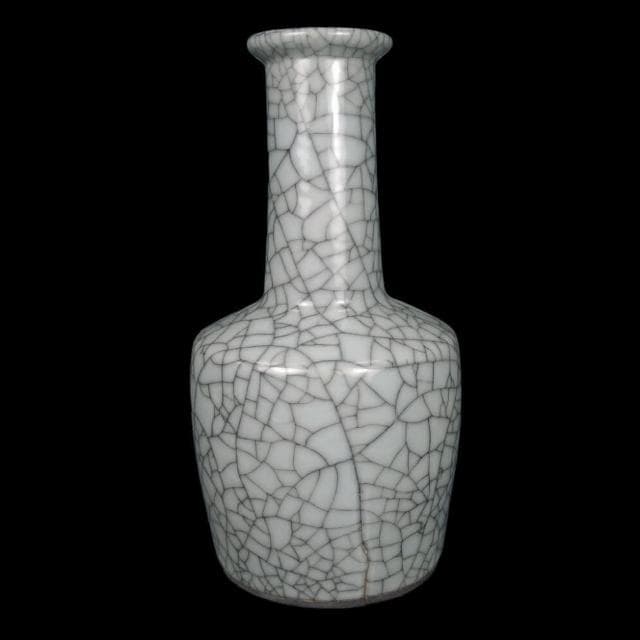 《博古珍藏》宋 官窯紙槌瓶 早期收藏 老件花瓶瓷器