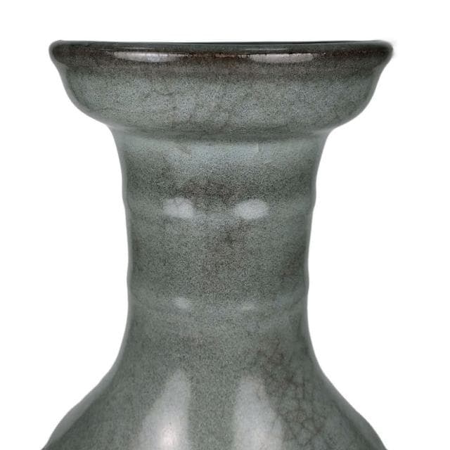 《博古珍藏》宋 官窯鏤空花卉瓶 早期收藏 老件瓷器