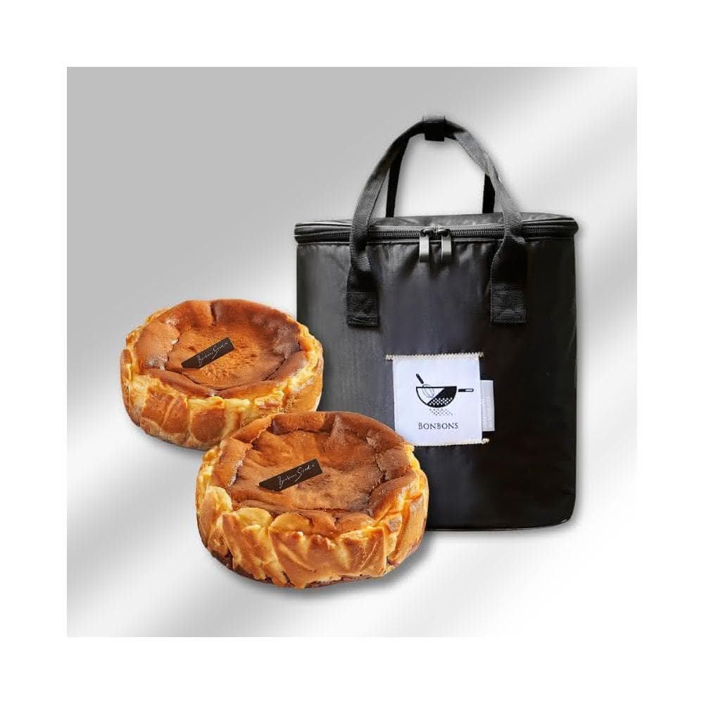 【Bonbons】Bonbons 超值優惠組！六吋黃金地瓜巴斯克+六吋甲芋頭巴斯克+設計款多功能保冷袋(蛋糕、乳酪、彌月、禮盒)