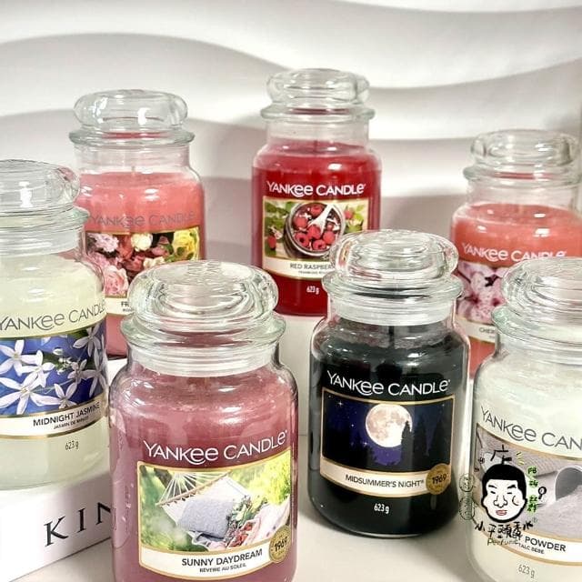 【YANKEE CANDLE】YANKEE CANDLE 香氛蠟燭 623g 仲夏之夜/裁剪玫瑰/夜半茉莉/紅樹莓/粉紅櫻花(櫻花香氛)《小平頭香水店》