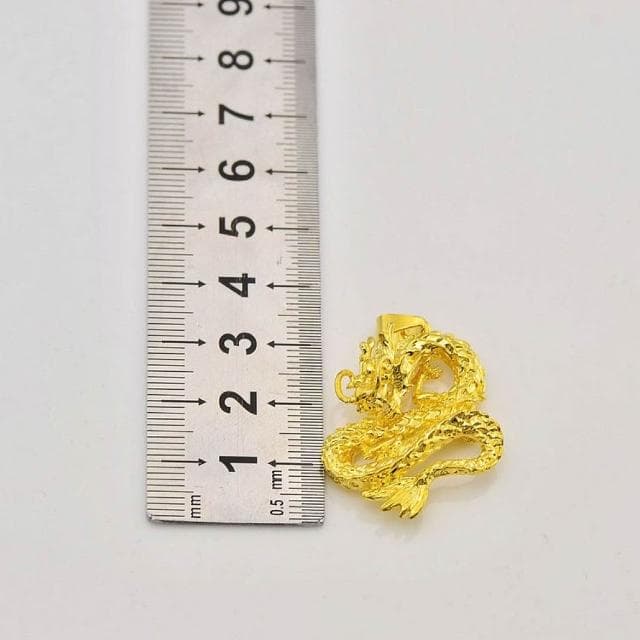 💕金龍吊墜💕(贈黑繩+禮盒) 男女 金龍 龍年 金飾 項鏈 仿金飾品 金項鍊 龍形金吊墜 生日禮物