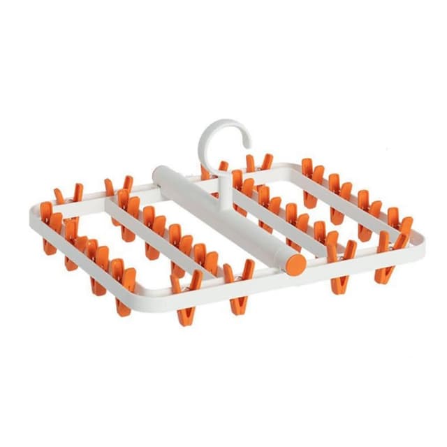 必備折疊式晾衣架 24夾曬衣架 嬰兒衣物曬衣架 襪子貼身衣物晾曬掛鉤