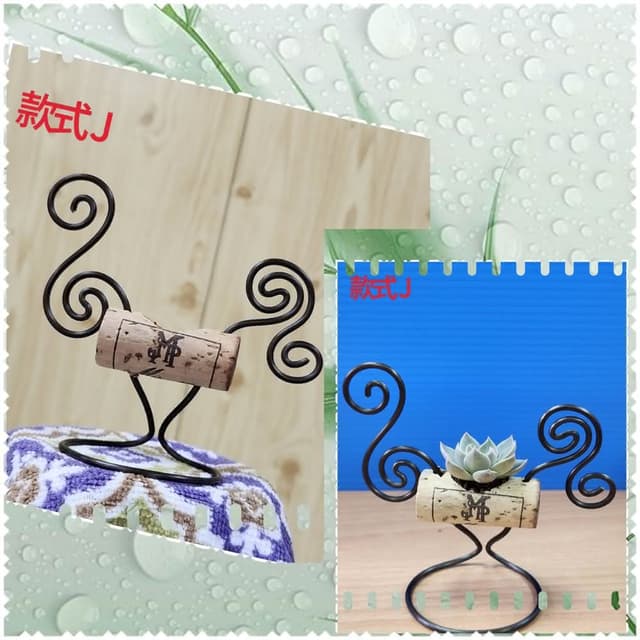&lt;dongyang&gt;手作鋁線-軟木塞盆栽款式J不含植物(多肉盆器 送禮 節日 手作鋁線 鋁線座)