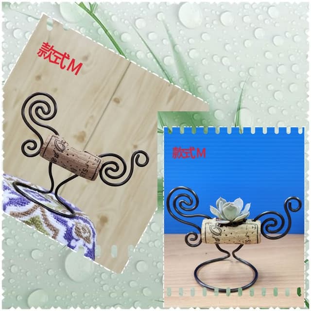 &lt;dongyang&gt;手作鋁線-軟木塞盆栽款式M不含植物(多肉盆器 送禮 節日 手作鋁線 鋁線座)