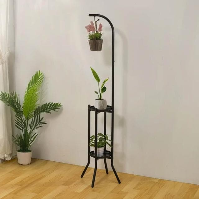 【H&R 安室家】吊掛式雙層植物盆栽架 BM50