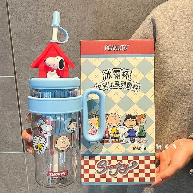 🚀台灣出貨&嚴選品質✨ 史努比巨無霸水杯2025新款女生帶吸管冰霸杯大容量夏季生日禮物