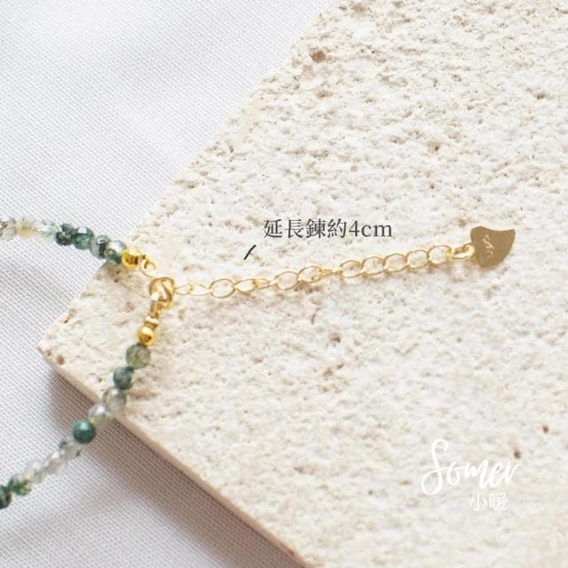 招財好運水晶手鍊(綠髮晶 水草瑪瑙（閨蜜手鍊 生日禮物）)