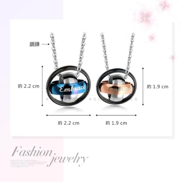 【ATeenPOP】情侶對鍊  鋼項鍊 愛情綻放 單個價格 七夕情人節禮物 AC198