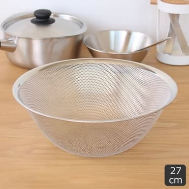 【柳宗理】日本高質感不鏽鋼濾網27cm(交換禮物 聖誕禮物 濾水盆 篩網)