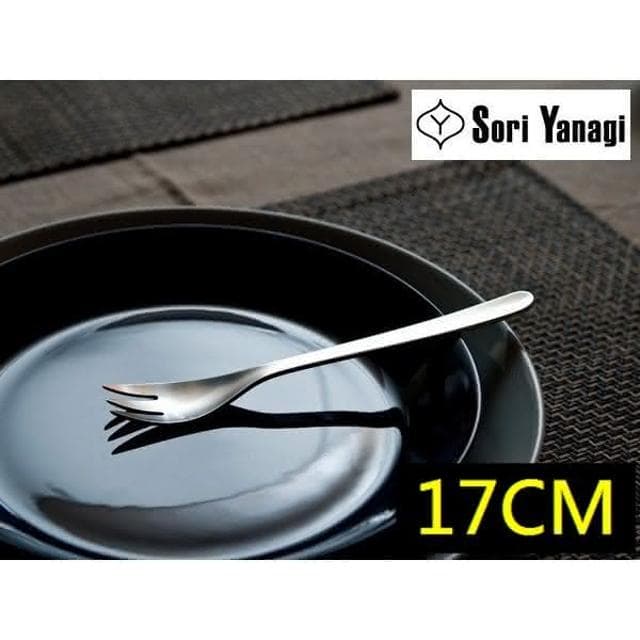 【柳宗理】日本高質感不鏽鋼點心叉17cm(交換禮物 聖誕禮物 蛋糕叉 甜點叉 水果叉子)