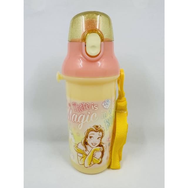 附揹帶/姓名貼 日本2023 美女與野獸 480ml 兒童直飲式水壺 (交換禮物 聖誕禮物 銀離子 PSB5SANAG)