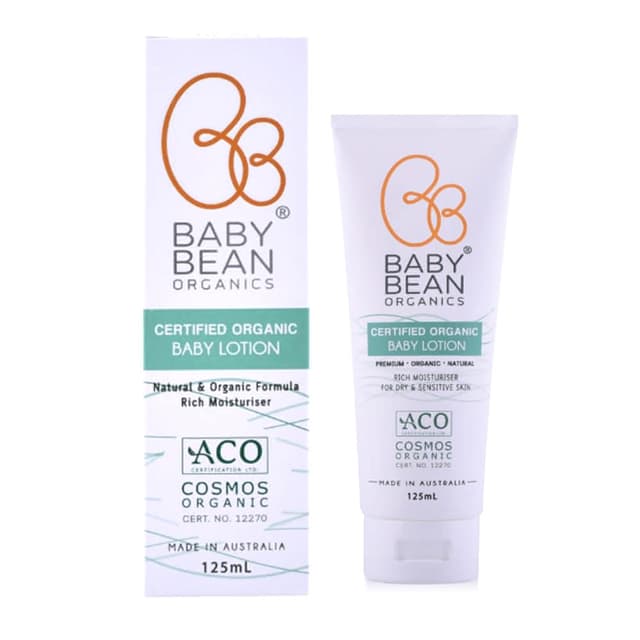 澳洲 Baby Bean Organics 天然有機認證嬰兒潤膚乳(125ml)