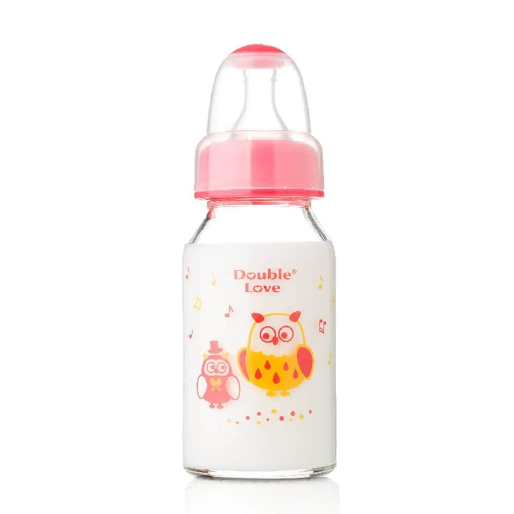 DL哆愛 台灣玻璃奶瓶 標準口徑120ml 玻璃奶瓶/儲存瓶 兩用(台灣製玻璃奶瓶 標準口徑全配)