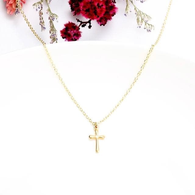 【Angel & Me】14KGF 包金 水滴 十字架項鍊 生日 情人節禮物