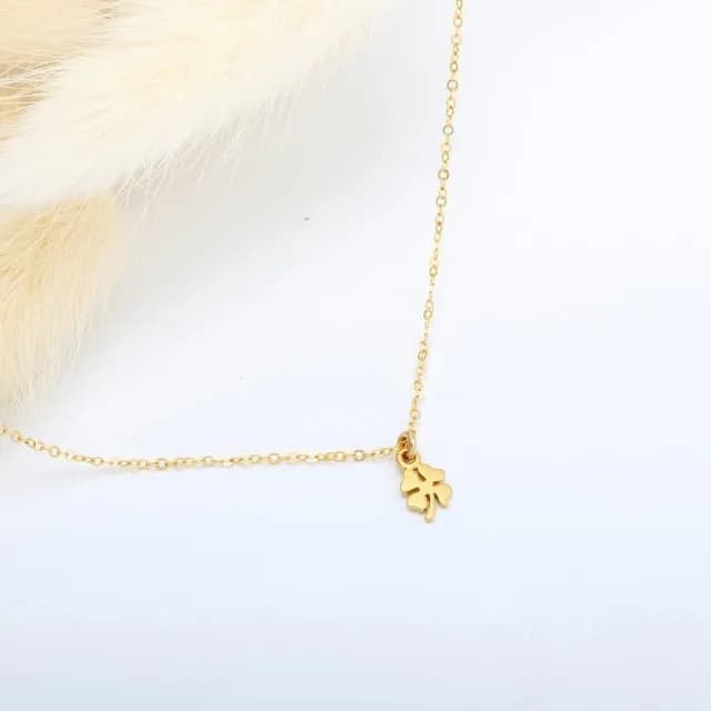【Angel & Me】幸運草 s925 純銀 厚鍍 24k純金 項鍊 生日禮物