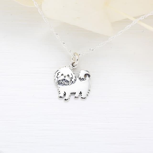 【Angel & Me】馬爾濟斯 狗 犬 s925 純銀 項鍊 情人節 生日禮物