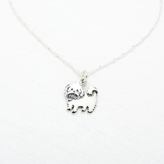 【Angel & Me】馬爾濟斯 狗 犬 s925 純銀 項鍊 情人節 生日禮物