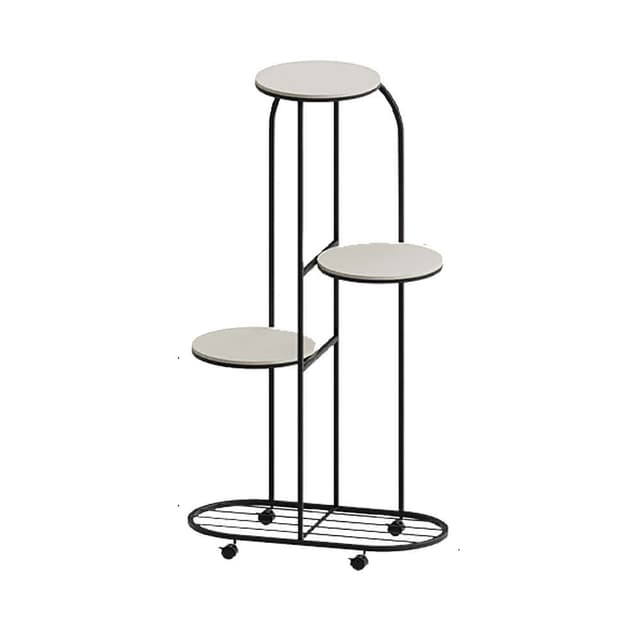 【JU JIA JIA 居家家】鐵藝花盆綠蘿植物可移動四層落地花架(置物架/花盆架/盆栽架/架子/花台)