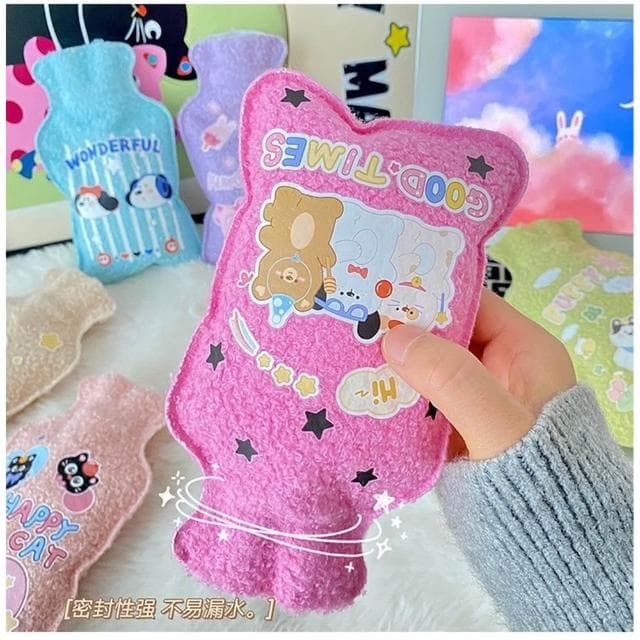 短毛絨 PVC熱水袋 防爆 防漏 住水式暖手熱水袋 暖暖包 暖手袋 熱水袋 保暖熱水袋 暖肚