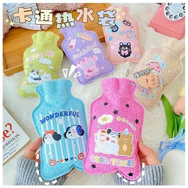 短毛絨 PVC熱水袋 防爆 防漏 住水式暖手熱水袋 暖暖包 暖手袋 熱水袋 保暖熱水袋 暖肚