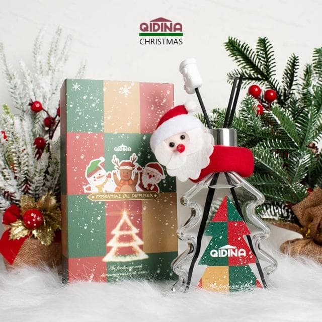 【QIDINA】QIDINA 聖誕狂歡硅藻土聖誕樹香氛擴香瓶 / 聖誕禮物 聖誕節禮物 交換禮物 送禮 婚禮小物 香氛 聖誕節裝飾 生日禮物 婚禮小物