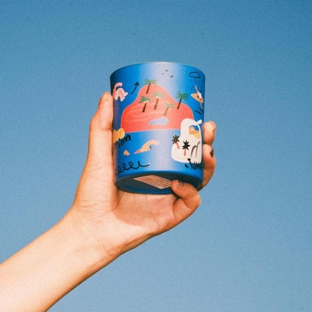 【duahostore】WEKUKU 無花果葉 掌握海島自由 藝術插畫蠟燭香氛
