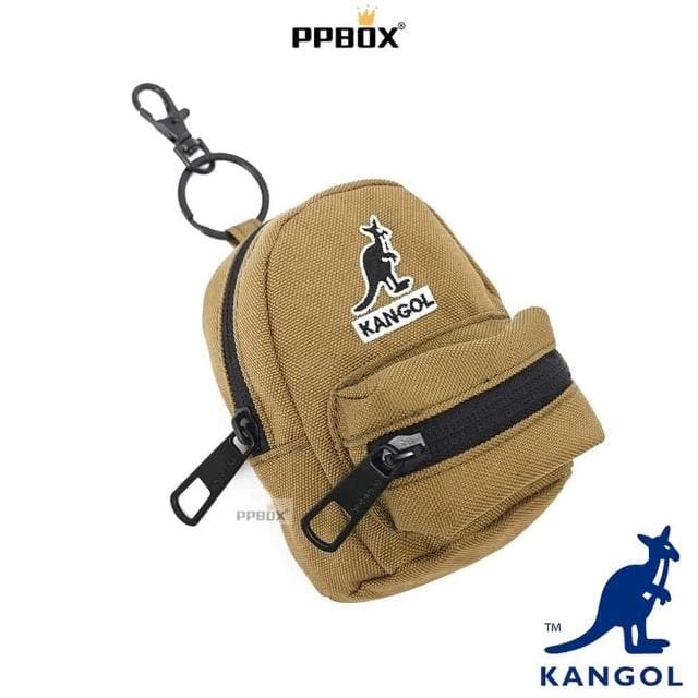 【KANGOL】英國 袋鼠 後背包造型小錢包 61251787(吊飾 airpod收納)