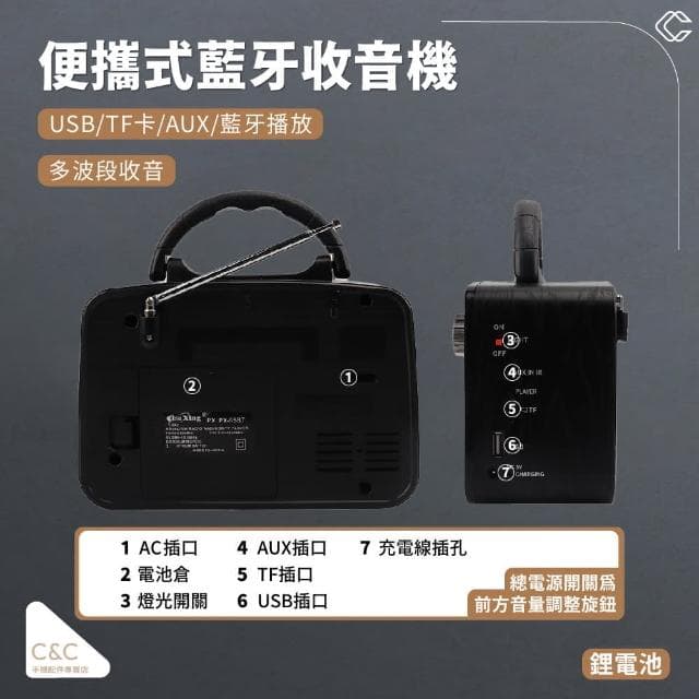 【C&C】NCC認證 復古式藍芽收音機(藍芽音響收音機)
