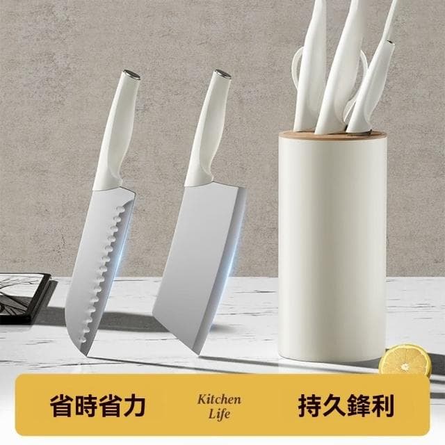 【匠藝家居】刀具套裝 廚房菜刀 家用鋒利切片 切菜 切肉 水果刀 菜刀 抗菌不銹鋼刀具全套 耐磨抗腐 持久鋒利