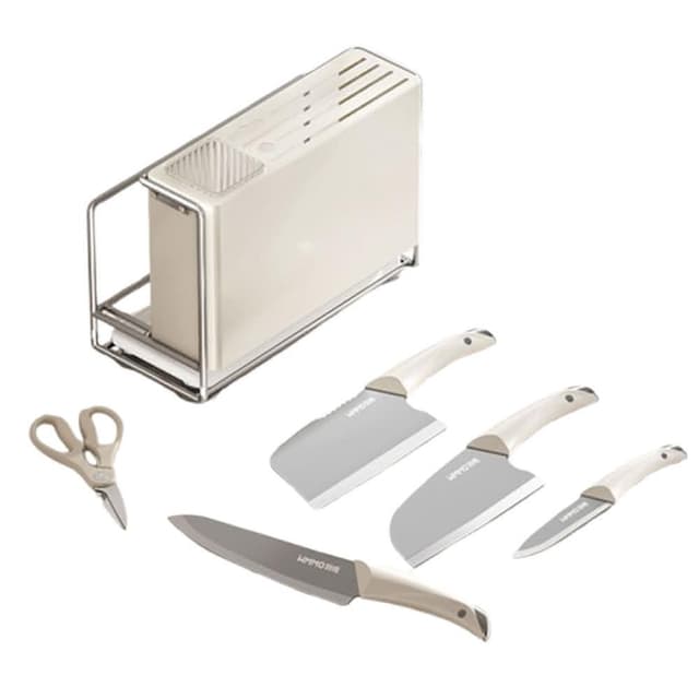 【匠藝家居】抗菌刀具刀具套裝 刀架 廚房菜刀切菜 切肉 水果刀 菜刀 抗菌不銹鋼刀具全套 甄選30CR13鋼材