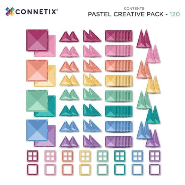 Connetix 磁力積木-粉彩進階創意組(120pc)聖誕禮物/磁性積木 麗兒采家