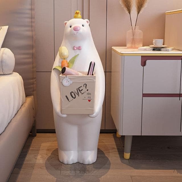 暴力熊擺件客廳沙髮旁收納置物玄關大型落地軟裝飾品喬遷新居禮品