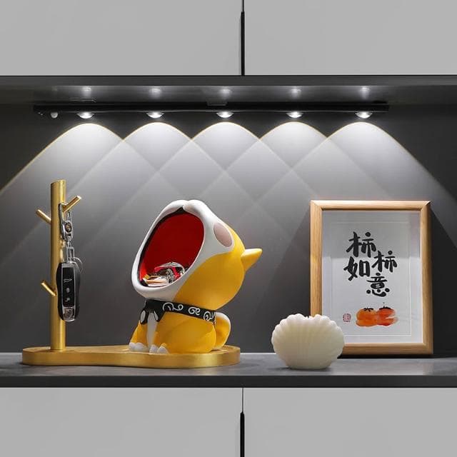 卡通可愛大嘴桌面擺件玄關鑰匙收納入戶客廳家居裝飾喬遷新居禮物