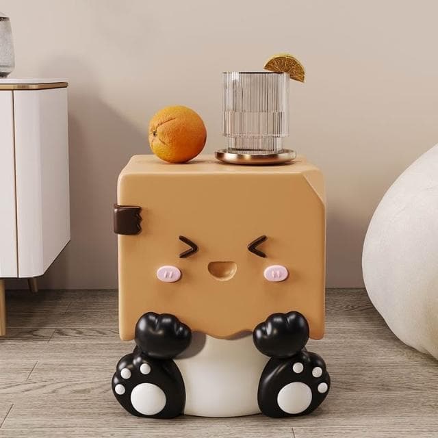 熊貓入戶創意換鞋凳可愛兒童凳客廳墩子家用大號落地擺件喬遷禮物