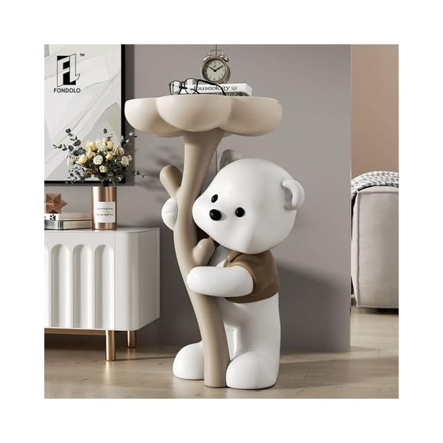 創意熊落地擺件客廳沙發旁電視櫃臥室裝飾置物邊幾家居好物喬遷禮