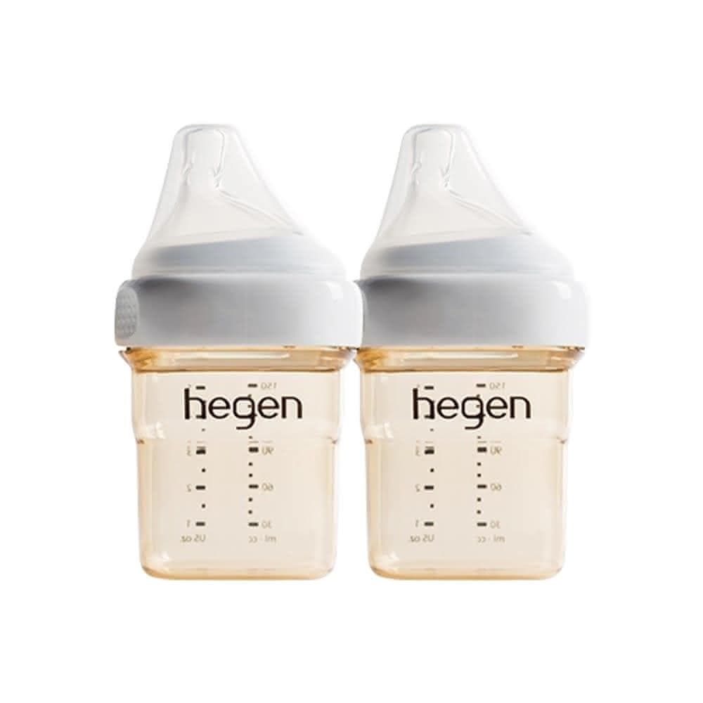 【hegen】金色奇蹟PPSU多功能方圓型寬口奶瓶150ml 雙瓶組-象牙白