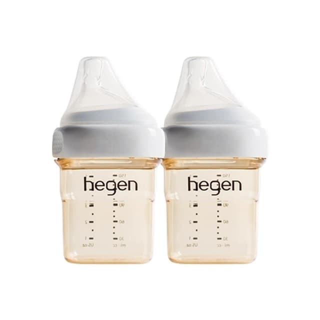 【hegen】金色奇蹟PPSU多功能方圓型寬口奶瓶150ml 雙瓶組-象牙白