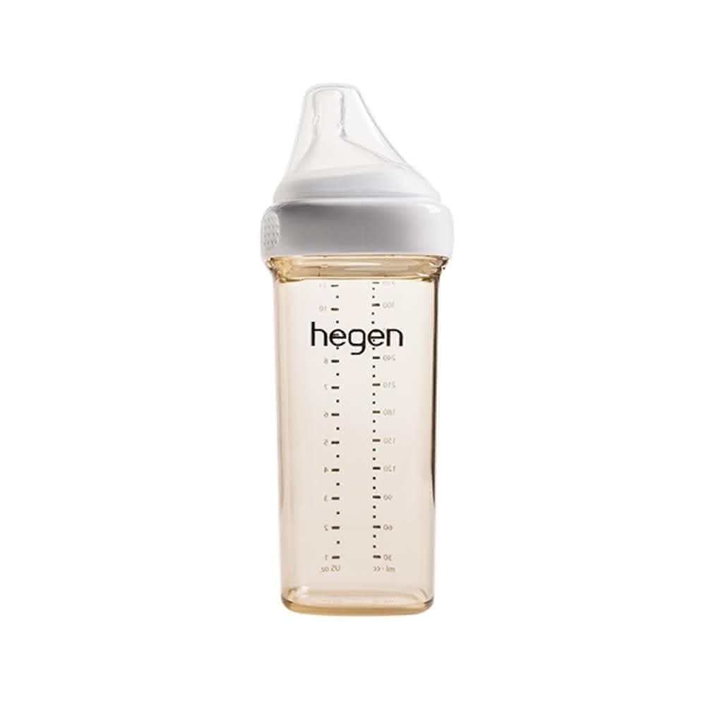 【hegen】金色奇蹟PPSU多功能方圓型寬口奶瓶 330ml -象牙白