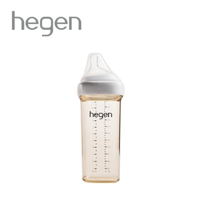 【hegen】金色奇蹟PPSU多功能方圓型寬口奶瓶 330ml -象牙白