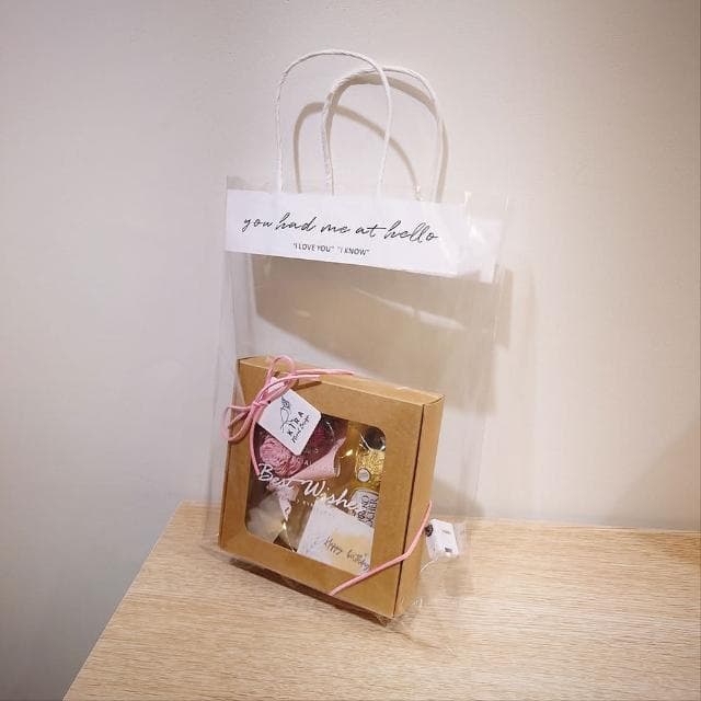 【KIRA與花花藝】Best wishes迷你小花束金莎禮盒/牛皮色款/暖陽黃(乾燥花/生日禮物/情人節禮物/交換禮物)