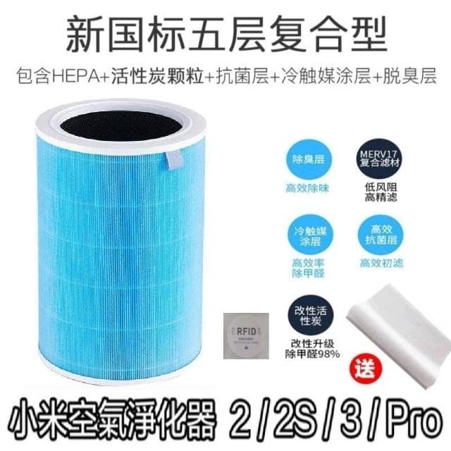 小米 HEPA濾芯濾心濾網抗菌版除甲醛PM2.5 適用於米家小米1代/2代/3代/2S/Pro 空氣淨化器 清淨機