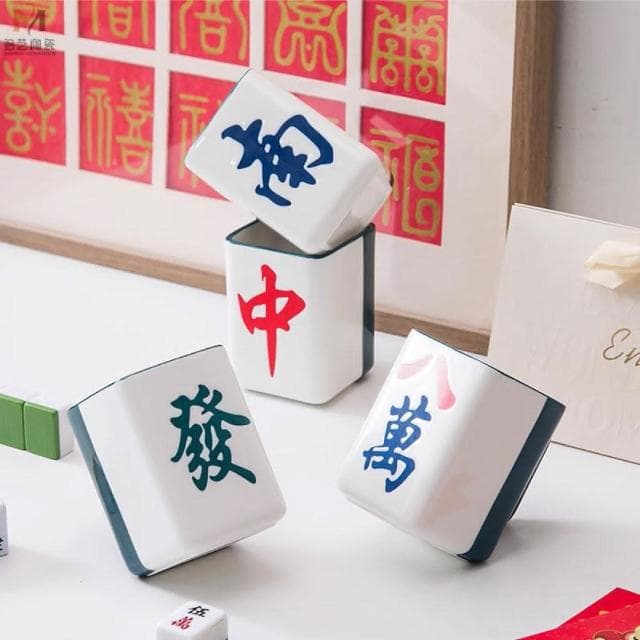 好運旺旺麻將馬克杯  杯子 交換禮物 水杯 馬克杯  發財 畢業禮物 聖誕節 造型馬克杯 陶瓷杯 好運杯 惡搞 轉運水杯