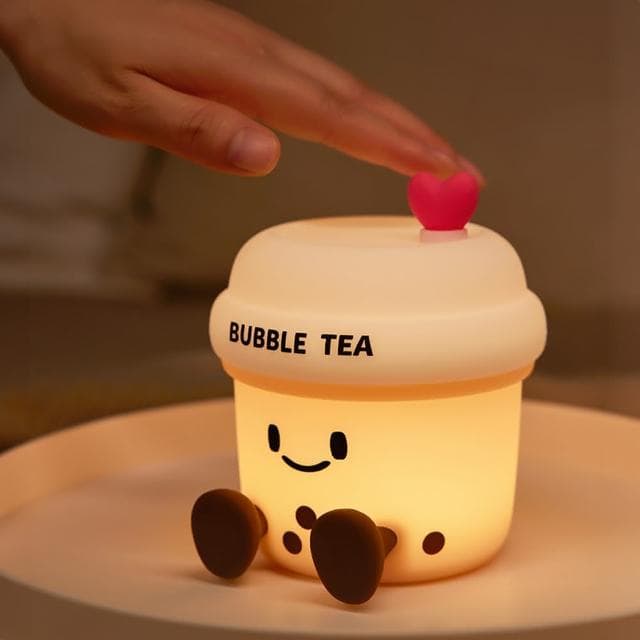 珍珠奶茶拍拍燈 珍奶小夜燈 小夜燈 夜燈 床頭燈 造型夜燈 三段燈光 定時關燈 生日禮物 交換禮物 聖誕節