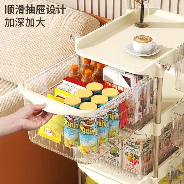 Y小推車嬰兒用品置物架餵養臺零食玩具衣服多層抽屜式收納櫃收納