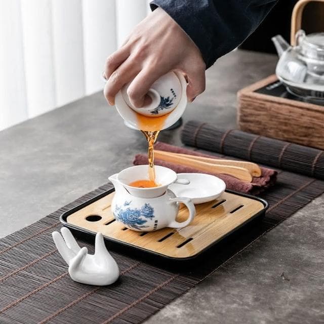 小慕Kogure 旅行茶具 茶具組 茶杯 隨身茶壺 茶具套裝 茶組 旅行茶杯 便攜旅行功夫茶具套裝便攜收納 輕巧隨性 茶具組 茶杯