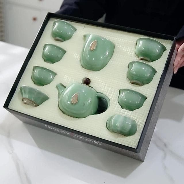 小慕Kogure 茶具 哥窯茶具套裝 家用輕奢中式高檔陶瓷 禮品茶壺功夫茶杯 伴手禮禮盒裝