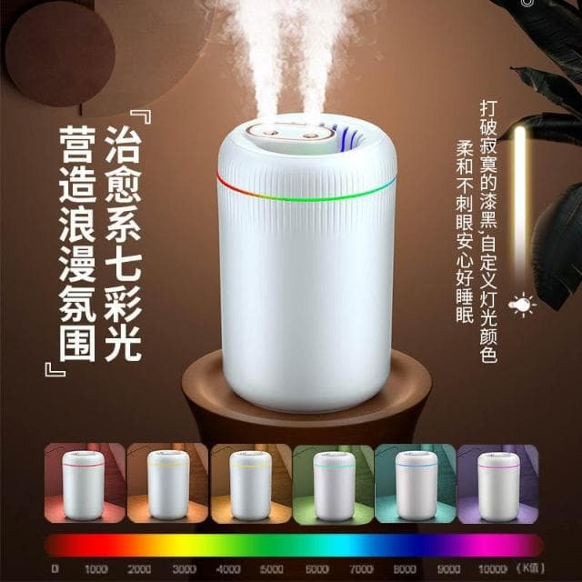 床頭高顏值加濕器小型家用靜音臥室嬰兒孕婦辦公室桌面無線空氣淨化香薰學生宿舍女生禮物大噴霧車載夜燈便攜